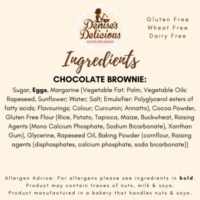 Denise's Delicious Gluten Free Chocolate Brownie Case